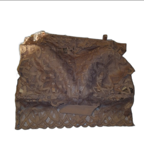 Danskin Large Tan Lace Bralette Two piece Set NWT - Picture 7 of 8